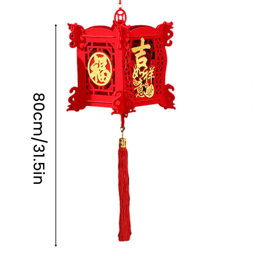 Year of The Horse Lantern Traditional Chinese New Year Decoration with "Fu" Character for Door Festive Decor