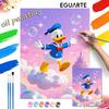 Donald Duck Oil Painting Handcolored Painting Living Room Decoration Hanging Painting Wall Painting