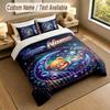Bear Panda Theme Personalized 3Pcs Bedding Set Custom Text & Name 1 Sheet 2 Pillowcases Household Bedding 1pc