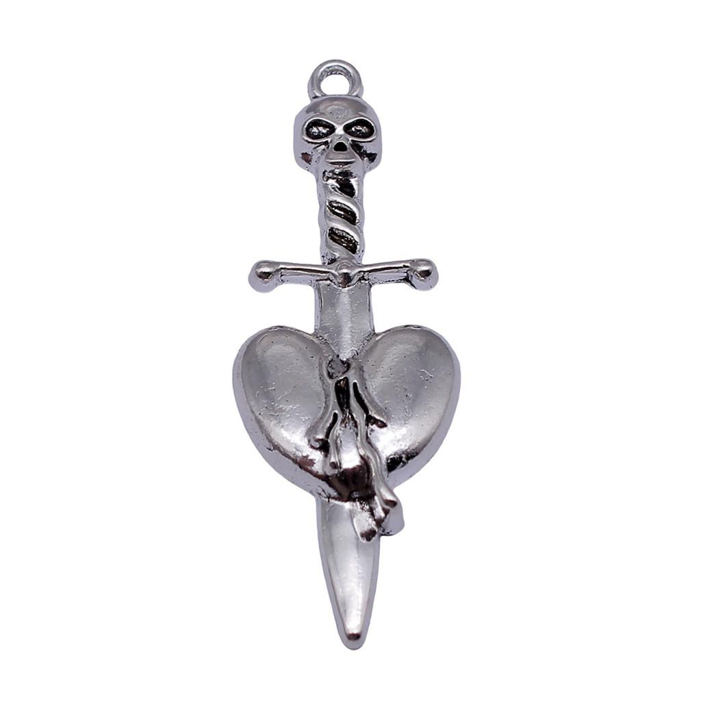 Anime Charms Multi Color Medieval Sword Pendants For Fantasy Warrior Themed Jewelry