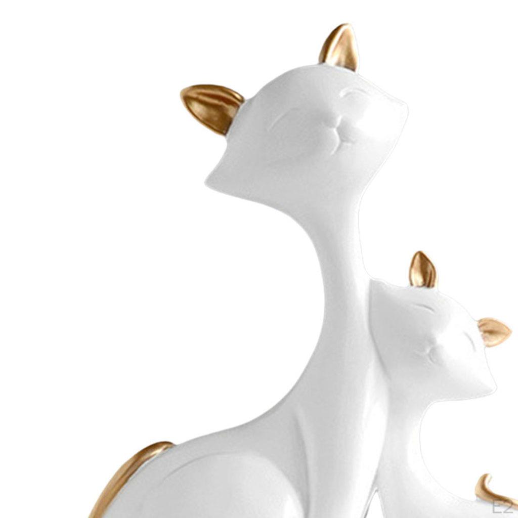 Decor Collection Polyresin Sitting Cat Decoration Animals Statue Sculpture Ornament