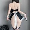 Cosplay Sexy Maid White Red Ribbon Mini Apron Cute Maid Cosplay Tube Top Bold Women Adults Tempting Fancy Dress Lingerie Christmas Day Anniversary