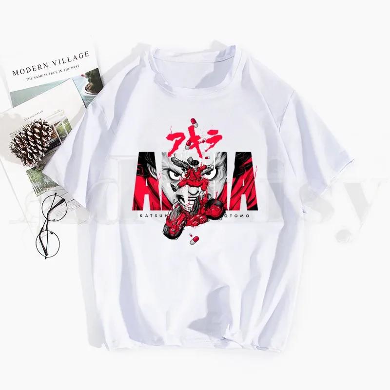 Akira Shotaro Kaneda Motociclista A Cápsula Japão Anime Camisetas Tops Camisetas Homens Mulheres Manga Curta Camiseta Casual Streetwear Engraçado