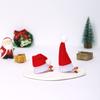 5/10Pcs Mini Christmas Hat Hair Clip Set Red Christmas Color Hanging Hat Diy Christmas Party Decoration