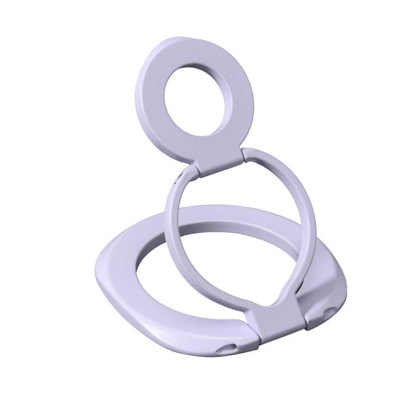 Universal Double-Sided Magnetic Phone Holder Ring - Foldable Desktop Stand for Streaming & Gym Use