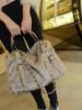 Autumn Winter Large Capaci Faionable Korean Sle Handbag Tote Bag Commuter Oulder Crossbody Bag with Artificial Fur