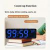 36*11.5*2.3cm Large RGB Digital Wall Clock TEMP Humidity Date Week Count-up Countdown 12/24H Bluetooth Time Synchronization LED Clock