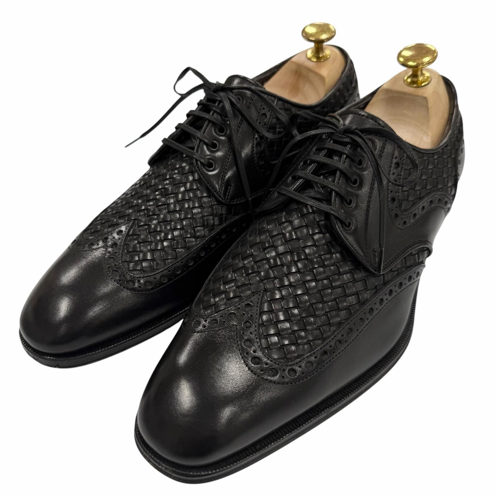 Great Salvatore Ferragamo Leather shoes black leather mens 6.5 Used