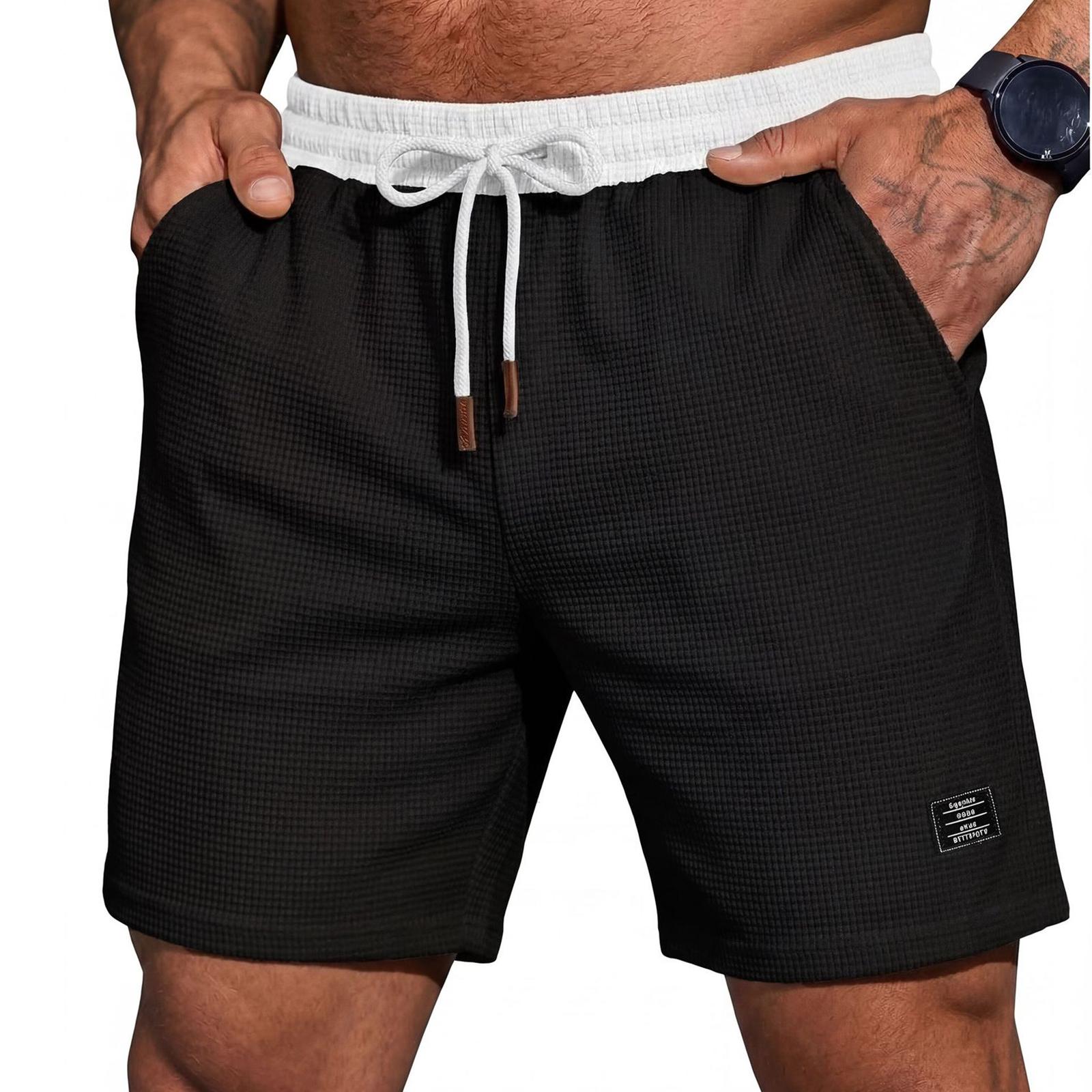 

Mens shorts gym shorts men athletic shorts for men workout shorts for men cargo shorts for men with drawstring waistband and relaxed fit L чёрный