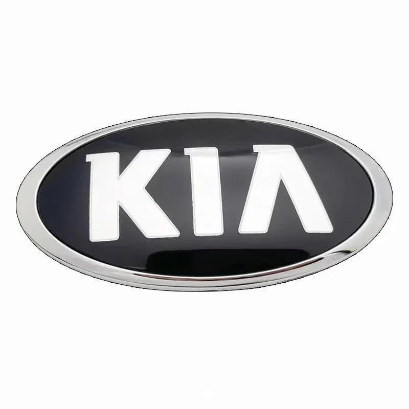 QZGF3 ABS Car Front Emblem Rear Trunk Sticker Badge for KIA Sportage K3 K4 K5 KX3 Picanto Rio Ceed Cerato Soul Stonic CARNIVAL Styling