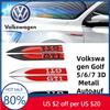 For VW Volkswagen Jetta MK5 Golf Volkswagen Golf 5/6/7 MK5 MK6 MK7 GTD GLI 3D Metall-Kotflügel Logo Aufkleber Personalisierte Ka