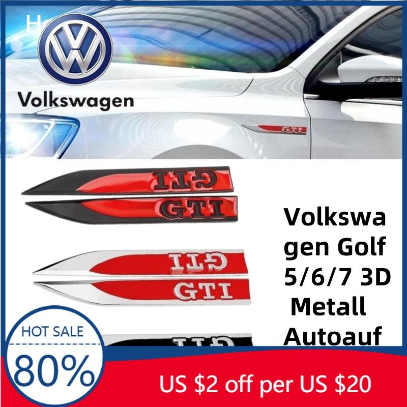 For VW Volkswagen Jetta MK5 Golf Volkswagen Golf 5/6/7 MK5 MK6 MK7 GTD GLI 3D Metall-Kotflügel Logo Aufkleber Personalisierte Ka