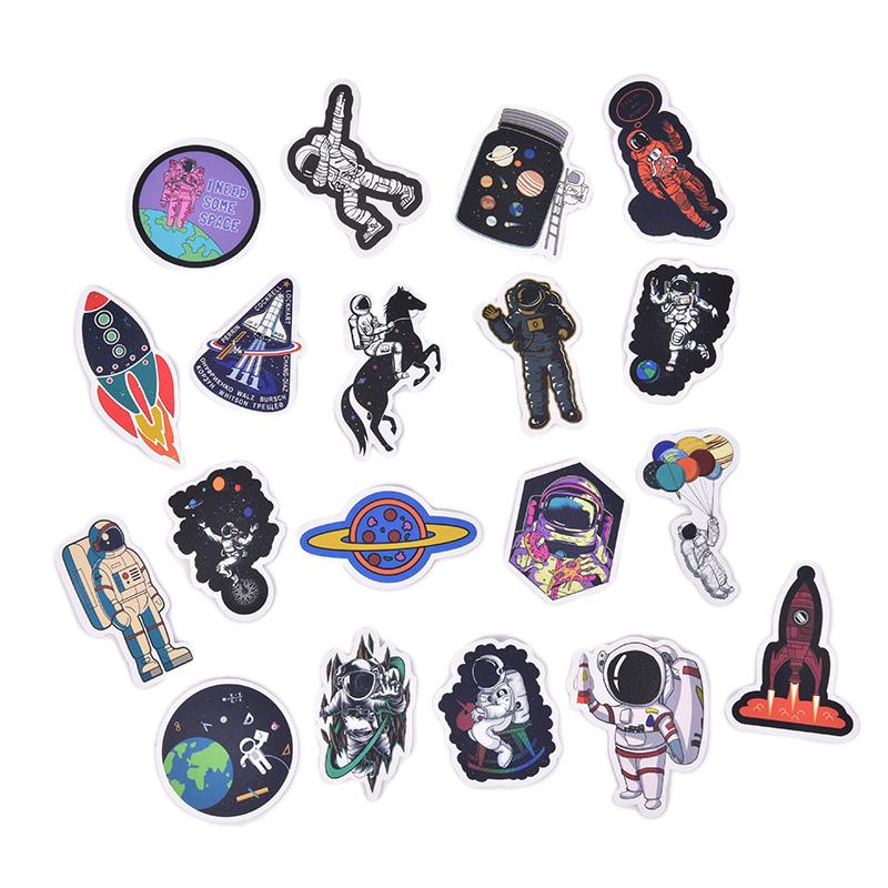 50Pcs Spaceman Spaceport Skateboard Stickers Laptop Luggage Decals Sticker
