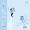 High-Speed Turbo Digital Display 5-Speed Portable Handheld Fan for Outdoor and Desktop Use