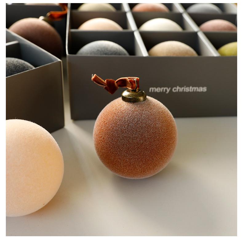 Christmas Tree DIY Flocking Ornament Set: Plush Hanging Balls
