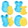 1Set Easter Plastic Cookie Cutter Rabbit Egg Biscuit Cutter 3D Cartoon Bunny Molds Baking Tools Party Cupcake DIY Supplies