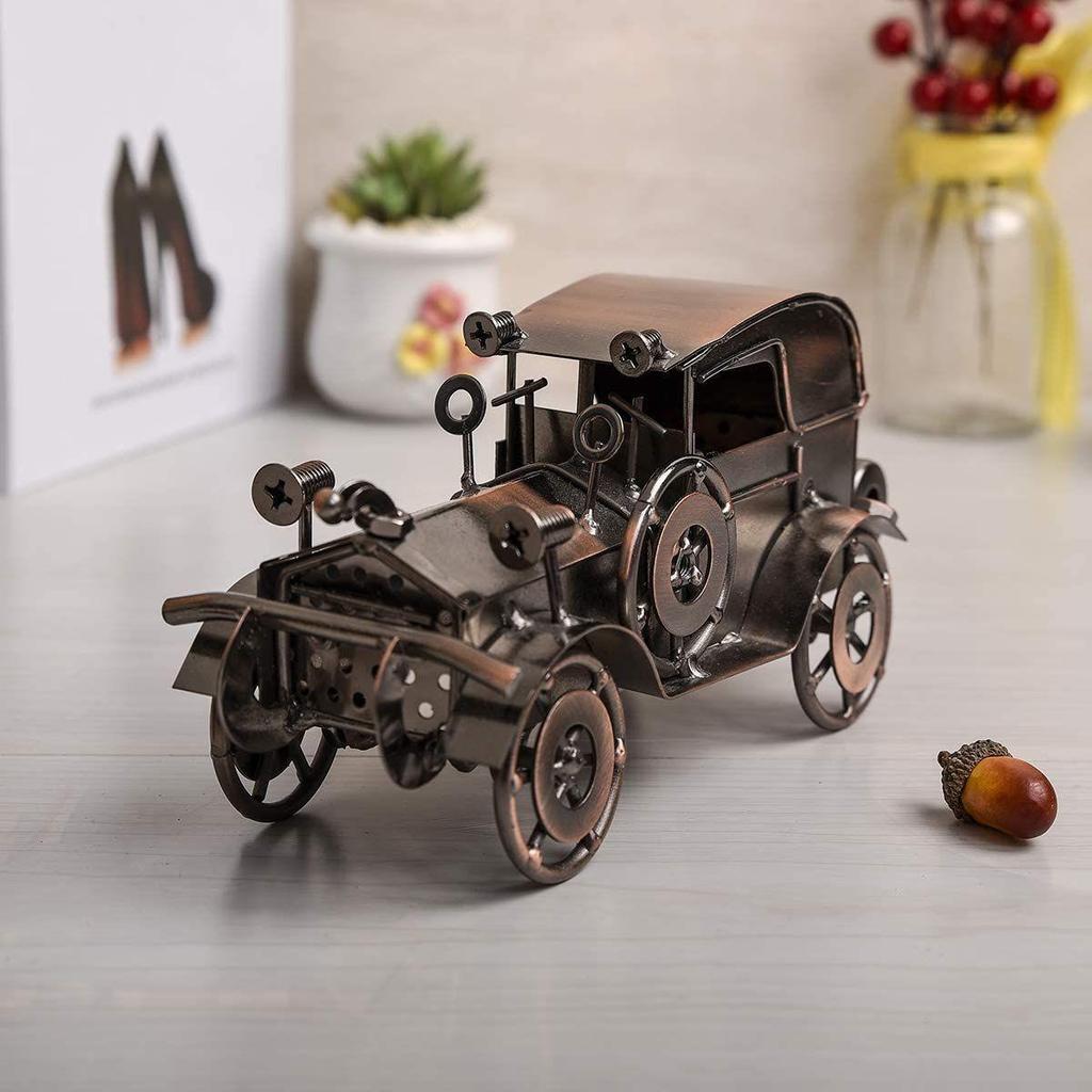 Antique Vintage Car Model Handcrafted Collections Collectible Vehicle Toys For Bar Or Home Decor