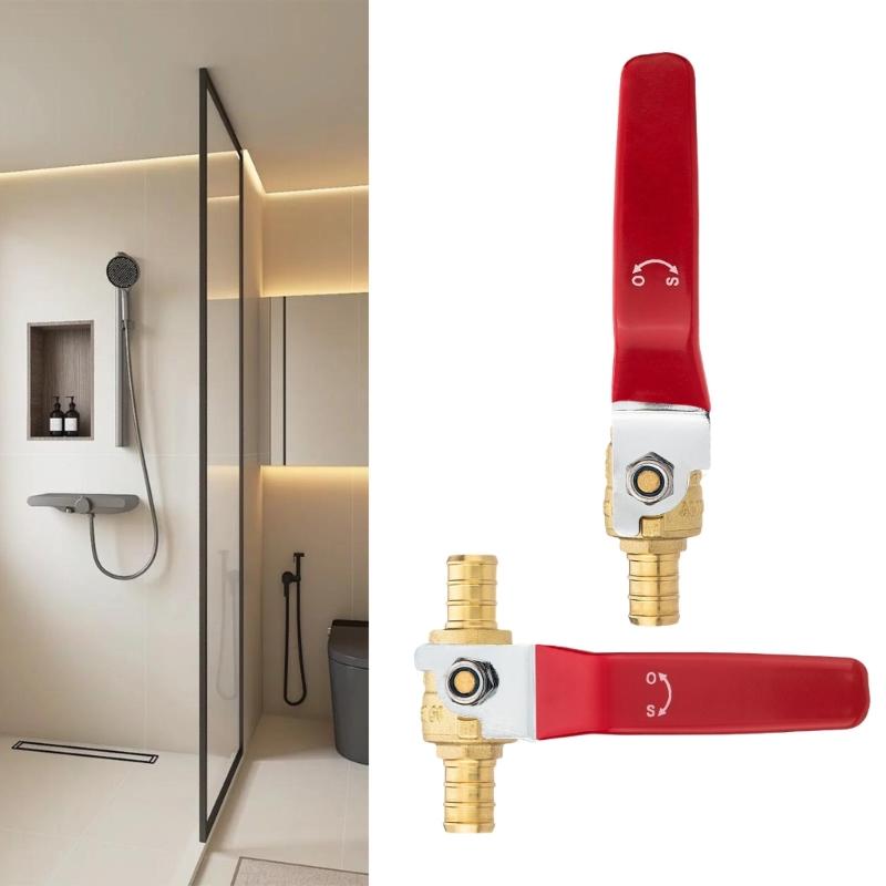 Hose Barb Shut off Ball Valves Leakproof Fitting Universals PEX B Pipe Valves Flows Control For Home Industrial Use