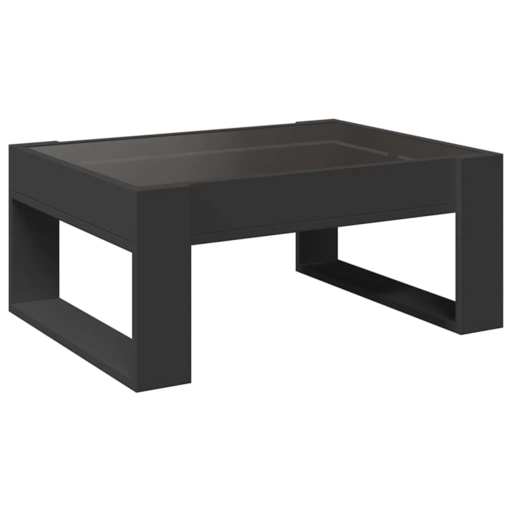 Infinity LED Coffee Table in Black 70 x 53 x 30 cm