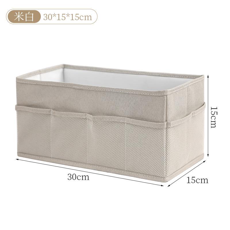 Foldable Fabric Desktop Storage Box with Compartments Cosmetic, Jewelry Sundries Organizer