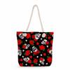 Skull print thick rope single-shoulder beach bag 7298 KTB