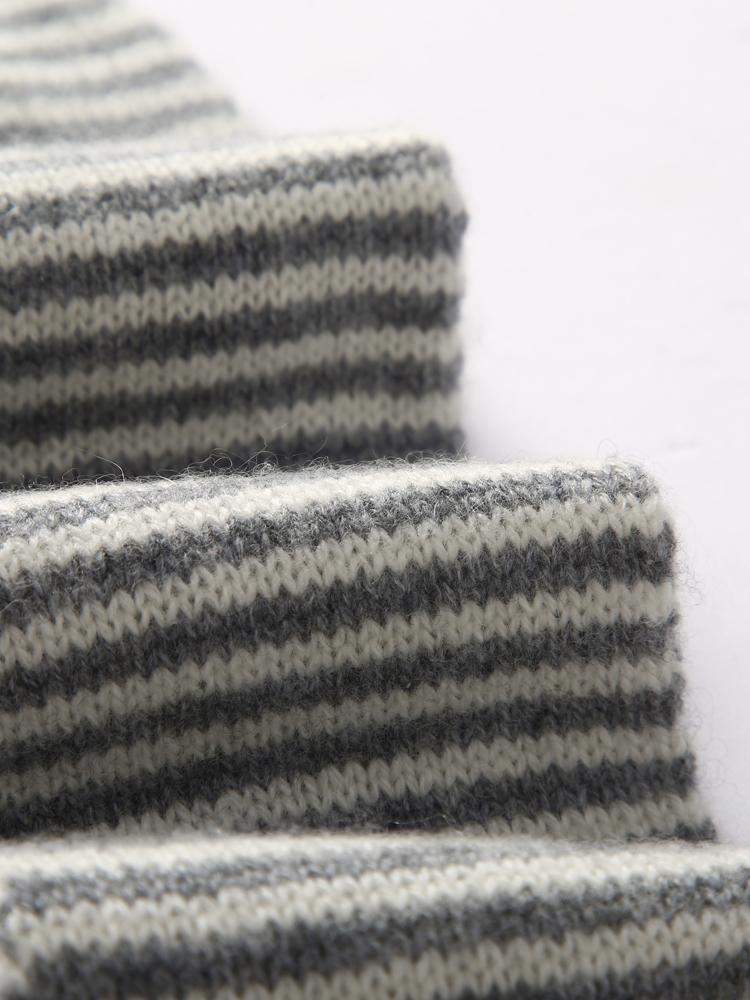 Women 100 Pure Cashmere Knitted Small Bowknot Scarf Neckerchief Thin Stripes Neck Warmer Ring Collar Female Boutique Small Accs