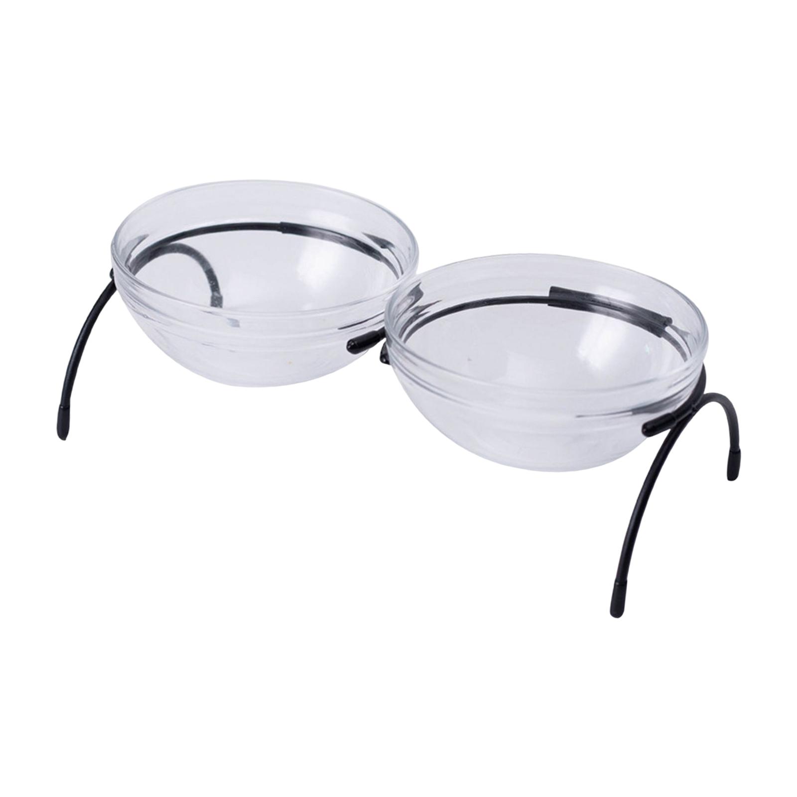 

Переносные миски для собак с высокими бортами, стеклянные миски, контейнер для кормления, приподнятые миски для домашних животных, поилка для маленьких, средних, больших собак, кошек, щенков чёрный