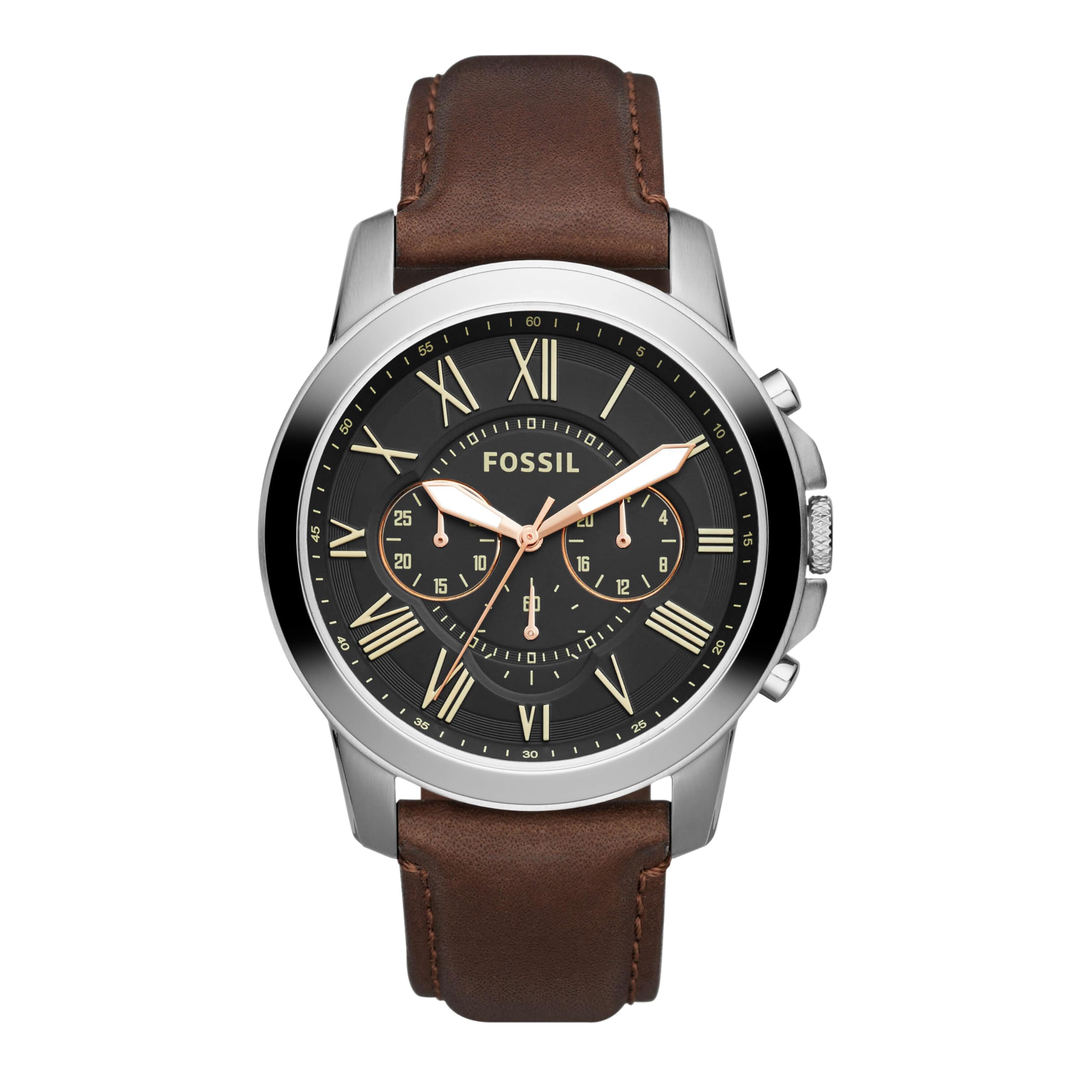 Fossil Grant FS4813IE Men s Dark Brown Wristwatch