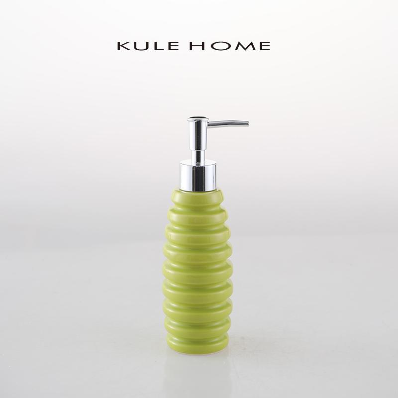 Modern Irregularly Shaped Ceramic Lotion Bottle for Hotel Bathroom Shampoo Dispensing Bottle Colorful Press-type Soap Dispenser