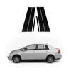 6 Stück Autotür Fenster Säule BC Säule Pfosten Abdeckung Zierleiste PC Material Aufkleber Für Nissan Tiida 4-türige Limousine 2006-2011