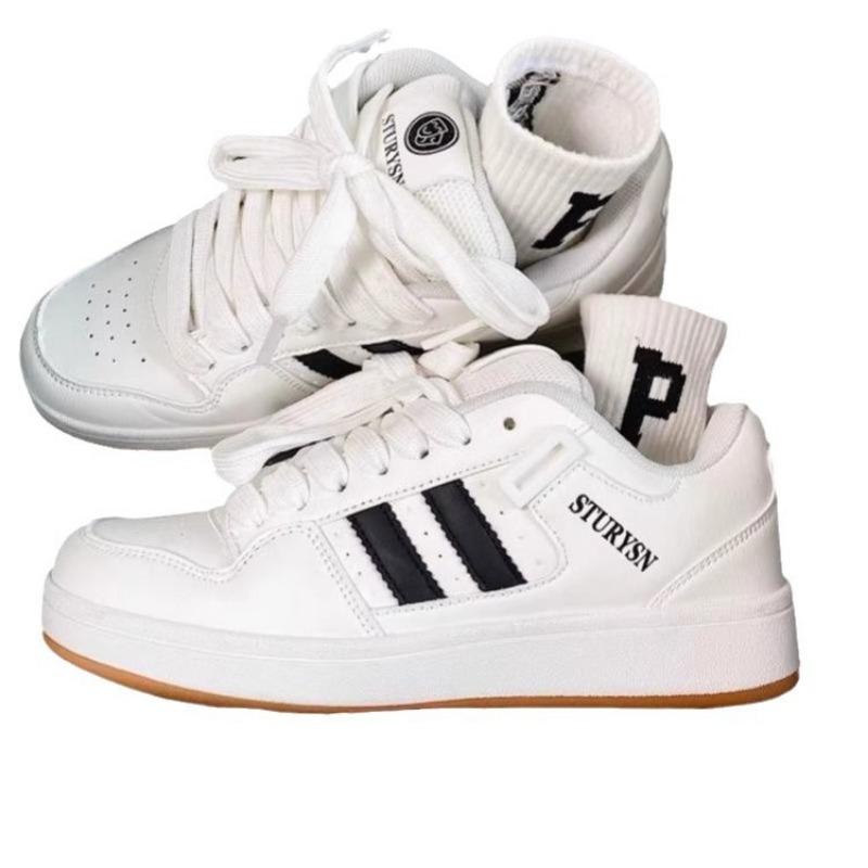 Platform white shoes new retro niche versatile casual versatile student sports bread shoes women