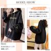 Hoodie Sweatshirt with English 3D Long Stylish Loose Long for Everyday Autumn Women's Letters, Print, Embroidery, Sleeves, Outerwear, Slimming, Fit,