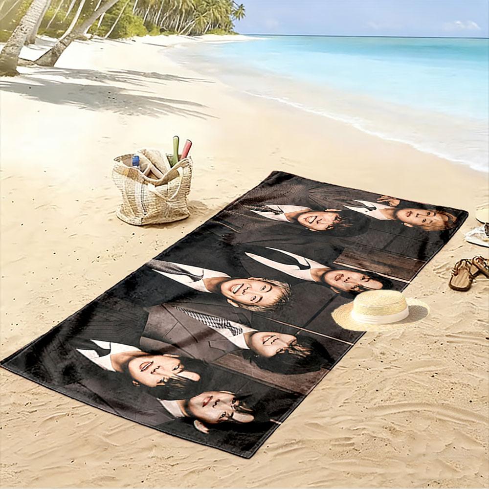 Stylish Group in Suits Towel A must-have beach towel for beach travel