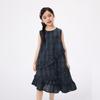 Girls' Plaid Combed Cotton Sleeveless A-line Dress