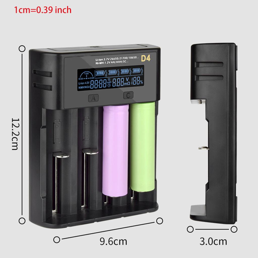 18650 Battery Charger LCD Display Universal Smart Charger for Rechargeable Batteries 18650/6650/18490/17670/17500/16340