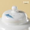 Yueji Kiln Wood-Fired White Porcelain Landscape Teapot