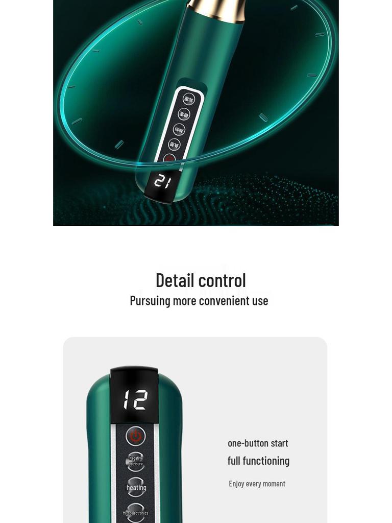 Smart Electric Guasha Cupping Device with Negative Pressure, Large Suction, and Bianstone Hot Compress