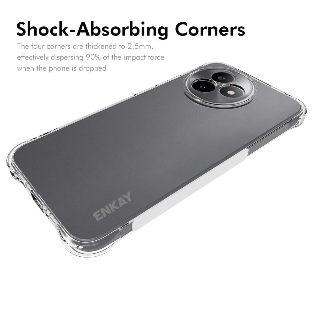 Pro Xiaomi Redmi K80 Ultra 5G Průhledný kryt na telefon ENKAY HAT PRINCE Nárazuvzdorný protiskluzový TPU kryt