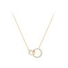 925 Sterling Silver Circle Necklace Personality Charm Geometric Shape Pendant Choker Birthday Gift for Women Exquisite Jewelry