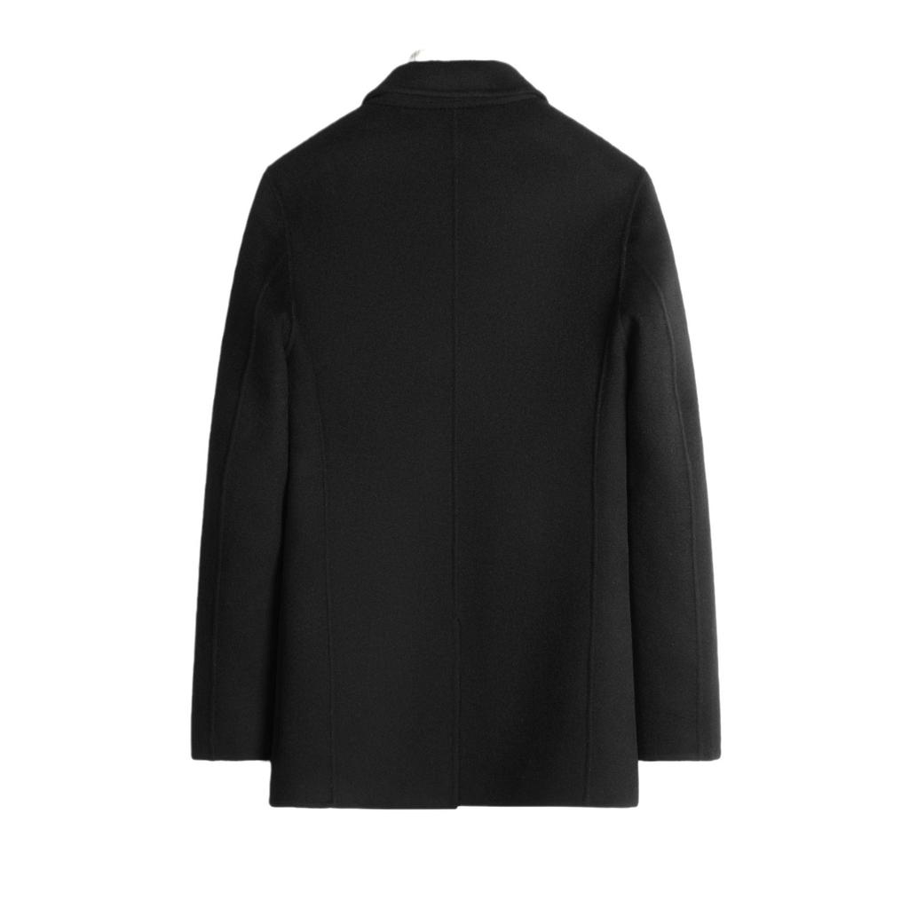 Neuer Frühjahrs- und Herbstanzug aus 100 % Wolle, kurzer kaschmirfreier Anzug für Herren, koreanischer Stil, doppelseitiger Wollmantel