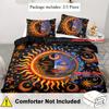Bohemian Sun & Moon Duvet Cover Set with 1/2 Pillowcases - Quilt Cover Only - Comforter, Flat Sheet & Fitted Sheet Not Included