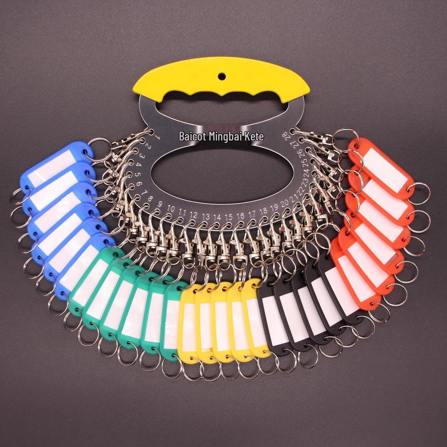 Stalowy Organizer na Klucze z Tablicą do Pisania, Brelokami do Kluczy i Żelaznym Pierścieniem