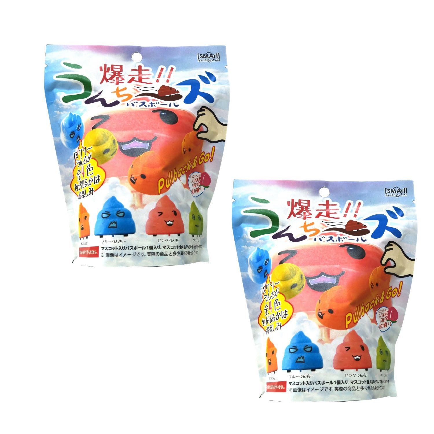 

Bakusou Unchies Bath Ball Set of Peach Diameter 70mm [FURTACK] 2, Scent, BUP-01