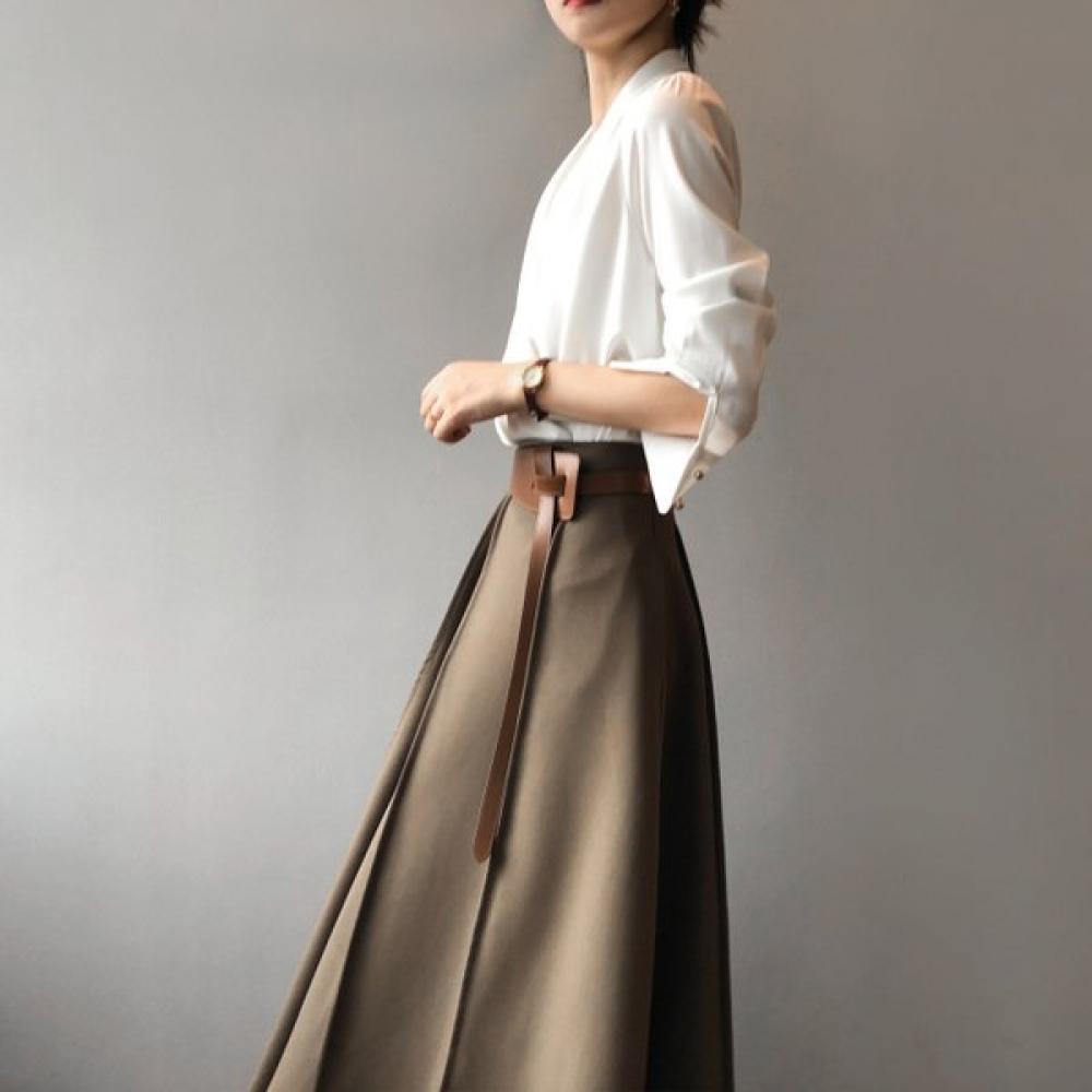 Lala Volume Drap Blouse Maiac030 