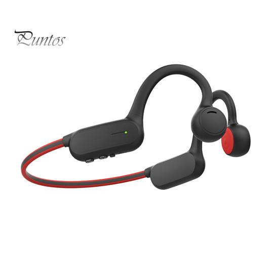 

Bluetooth-совместимые наушники 5.0 с заушным креплением IPX4 водонепроницаемые беспроводные спортивные наушники с костной проводимостью для бега красный/чёрный