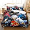 3D Gintama Bedding Set Anime Gintoki Sakata Printed Single Comforter Quilt Duvet Cover Pillow Case 3 Pieces Sets Kids Adult Size