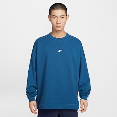 Nike Sportswear Club Sweatshirts Men s Court Blue/White Crew Neck Mode S