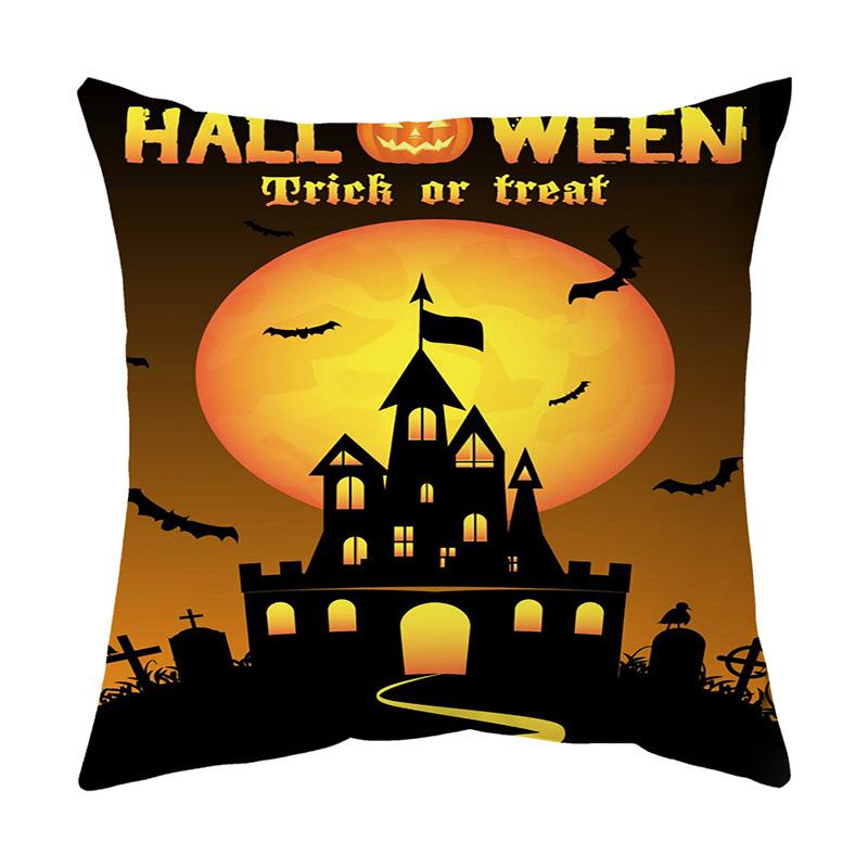 Halloween Series Pumpkin Cushion Pillow Cover Printed Pillow Cover Cushion Cover Holiday Gift
