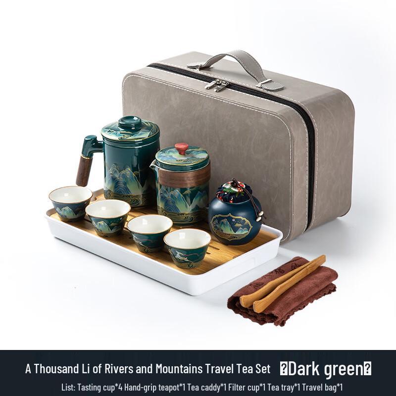 

LISM Thousand Li Rivers and Mountains Travel Tea Set