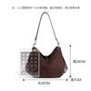 New European and American retro commuting simple messenger bag frosted cowhide autumn and winter versatile fashion leather shoulder armpit bag